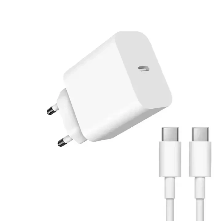 GrünTech 20W Schnellladeadapter + USB-C auf USB-C Kabel (1m/2m)