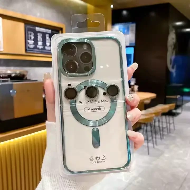 Elektroplattierte Magnetische Handyhüllen Luxus mit Linsenschutz & Kabellosem Laden